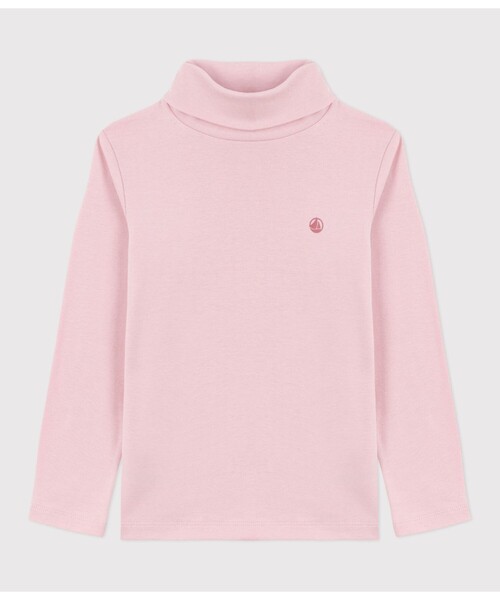 PETIT BATEAU（プチバトー）の「タートルネック長袖Ｔシャツ（Tシャツ/カットソー・キッズ・ロイヤルブルー/オフホワイト/ブルー/グリーン/ライトピンク/レッド・6YEAR/8YEAR/10YEAR/12YEAR）」の6枚目の写真