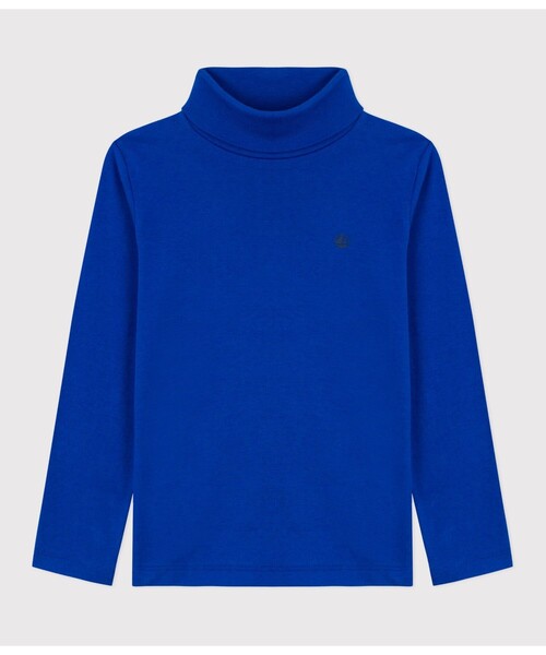 PETIT BATEAU（プチバトー）の「タートルネック長袖Ｔシャツ（Tシャツ/カットソー・キッズ・ロイヤルブルー/オフホワイト/ブルー/グリーン/ライトピンク/レッド・6YEAR/8YEAR/10YEAR/12YEAR）」の5枚目の写真