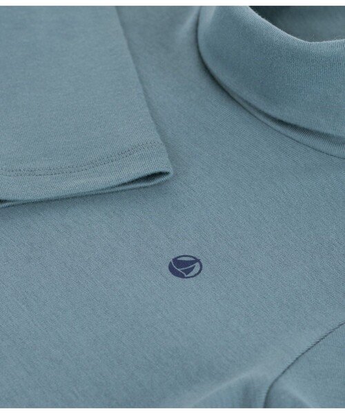 PETIT BATEAU（プチバトー）の「タートルネック長袖Ｔシャツ（Tシャツ/カットソー・キッズ・ロイヤルブルー/オフホワイト/ブルー/グリーン/ライトピンク/レッド・6YEAR/8YEAR/10YEAR/12YEAR）」の14枚目の写真