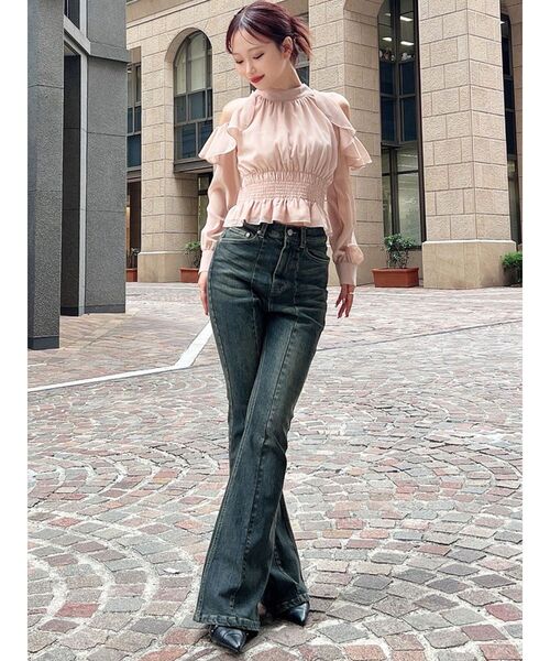 セール】スタイルメイクフレアデニムパンツ（デニムパンツ）｜RESEXXY