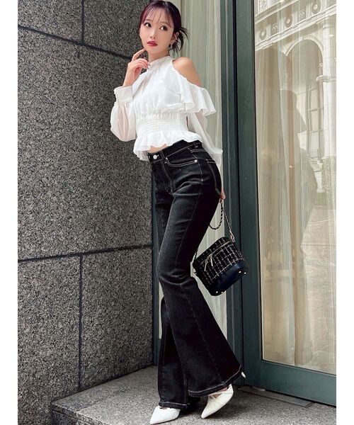 セール】スタイルメイクフレアデニムパンツ（デニムパンツ）｜RESEXXY