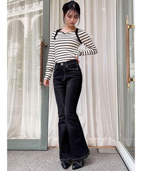 セール】スタイルメイクフレアデニムパンツ（デニムパンツ）｜RESEXXY