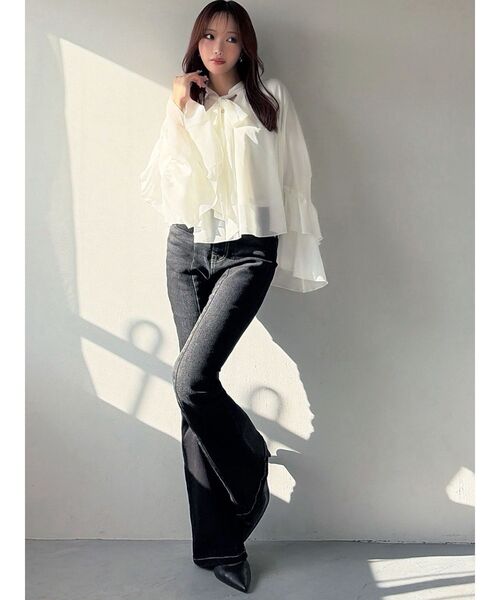 セール】スタイルメイクフレアデニムパンツ（デニムパンツ）｜RESEXXY