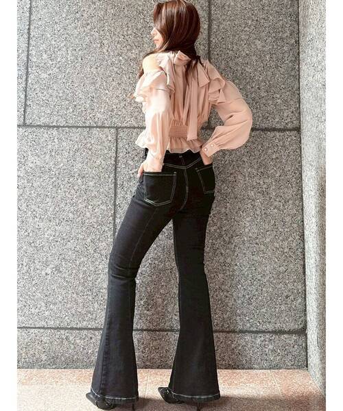 セール】スタイルメイクフレアデニムパンツ（デニムパンツ）｜RESEXXY