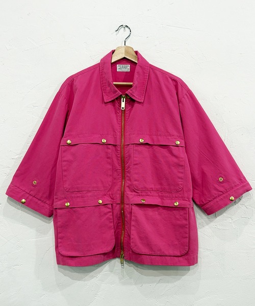 DIET BUTCHER SLIM SKIN(ダイエットブッチャースリムスキン)の「DIET BUTCHER SLIM SKIN/ダイエットブッチャースリムスキン Lite Duck “DOME” フラップポケットダブルジップ ジャケット 冬服(カバーオール・メンズ・ブラウン/ピンク/ナチュラル/インディゴブルー・FREE)」の12枚目の写真
