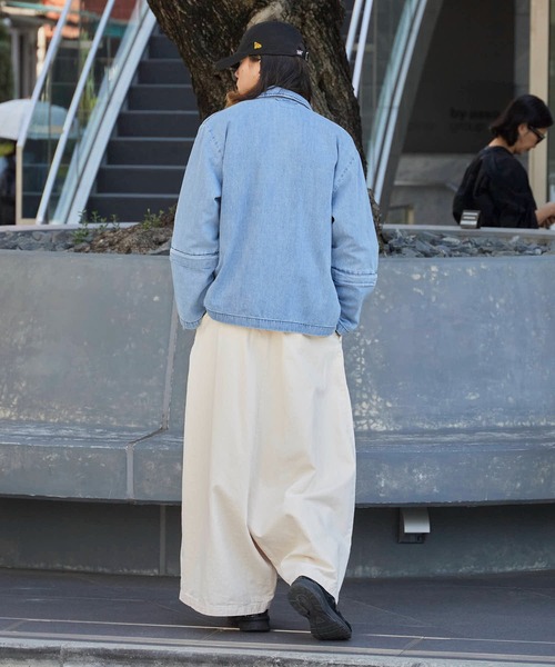 DIET BUTCHER SLIM SKIN(ダイエットブッチャースリムスキン)の「DIET BUTCHER SLIM SKIN/ダイエットブッチャースリムスキン Lite Duck “DOME” フラップポケットダブルジップ ジャケット 冬服(カバーオール・メンズ・ブラウン/ピンク/ナチュラル/インディゴブルー・FREE)」の17枚目の写真