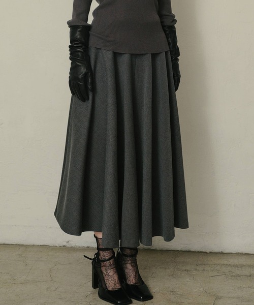LE CIEL BLEU（ルシェルブルー）の「ストラクチャードサークルスカート / Structured Circle Skirt（スカート・レディース・キャメル/チャコールグレー・34/36/38）」の6枚目の写真