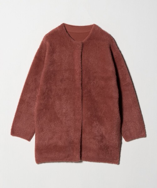 A DAY IN THE LIFE UNITED ARROWS(アデイインザライフユナイテッドアローズ)の「ダブルフェイス フェザーニットコート <A DAY IN THE LIFE>(その他アウター・レディース・ブラウン系/ロイヤルブルー/ベージュ/ダークグレー/オレンジ・FREE)」の2枚目の写真