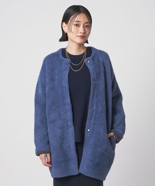 A DAY IN THE LIFE UNITED ARROWS(アデイインザライフユナイテッドアローズ)の「ダブルフェイス フェザーニットコート <A DAY IN THE LIFE>(その他アウター・レディース・ブラウン系/ロイヤルブルー/ベージュ/ダークグレー/オレンジ・FREE)」の10枚目の写真