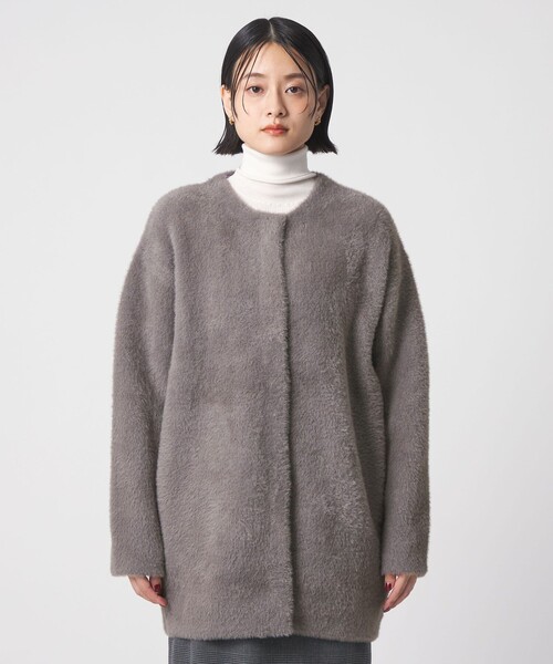 A DAY IN THE LIFE UNITED ARROWS(アデイインザライフユナイテッドアローズ)の「ダブルフェイス フェザーニットコート <A DAY IN THE LIFE>(その他アウター・レディース・ブラウン系/ロイヤルブルー/ベージュ/ダークグレー/オレンジ・FREE)」の13枚目の写真