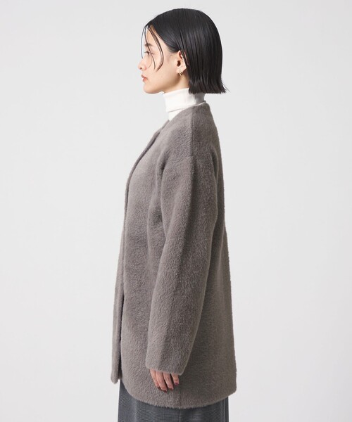 A DAY IN THE LIFE UNITED ARROWS(アデイインザライフユナイテッドアローズ)の「ダブルフェイス フェザーニットコート <A DAY IN THE LIFE>(その他アウター・レディース・ブラウン系/ロイヤルブルー/ベージュ/ダークグレー/オレンジ・FREE)」の14枚目の写真