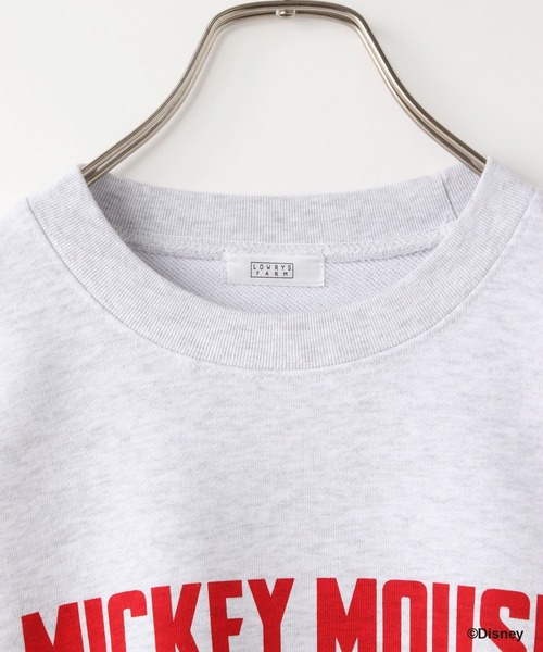 LOWRYS FARM（ローリーズファーム）の「ＭＩＣＫＥＹ／ウラケプルオーバーＬＳ　613122（スウェット・レディース・グレー/チャコールグレー・FREE）」の5枚目の写真