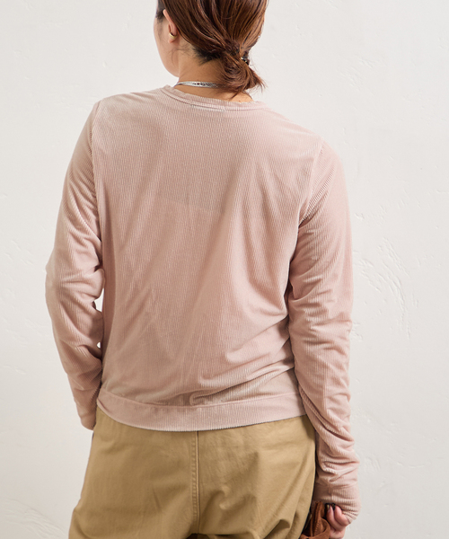 JOURNAL STANDARD（ジャーナルスタンダード）の「ハリヌキベロアカーディガン（カーディガン/ボレロ・レディース・ピンク/ボルドー/ネイビー・FREE）」の8枚目の写真