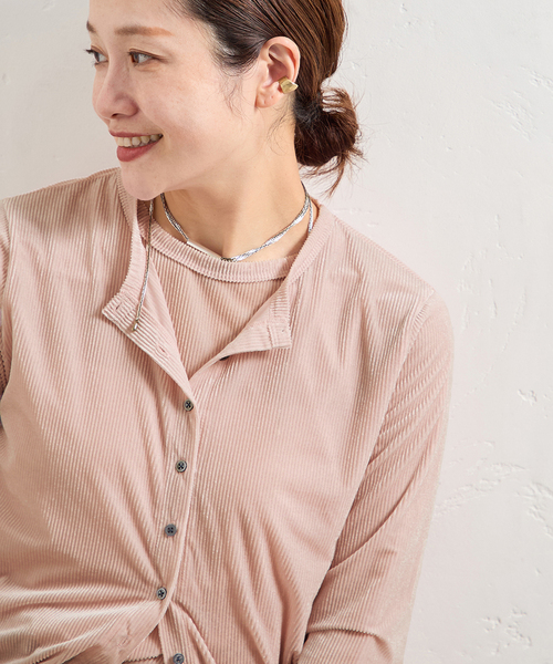 JOURNAL STANDARD（ジャーナルスタンダード）の「ハリヌキベロアカーディガン（カーディガン/ボレロ・レディース・ピンク/ボルドー/ネイビー・FREE）」の11枚目の写真