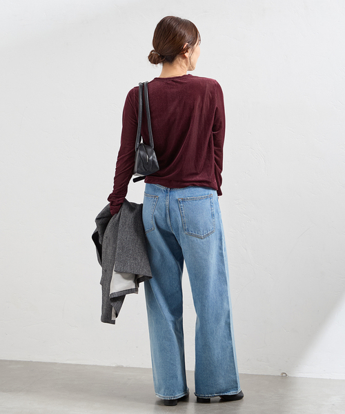 JOURNAL STANDARD（ジャーナルスタンダード）の「ハリヌキベロアカーディガン（カーディガン/ボレロ・レディース・ピンク/ボルドー/ネイビー・FREE）」の13枚目の写真