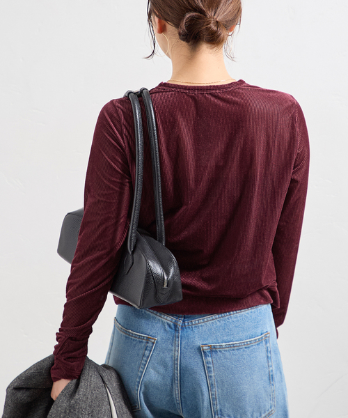 JOURNAL STANDARD（ジャーナルスタンダード）の「ハリヌキベロアカーディガン（カーディガン/ボレロ・レディース・ピンク/ボルドー/ネイビー・FREE）」の15枚目の写真