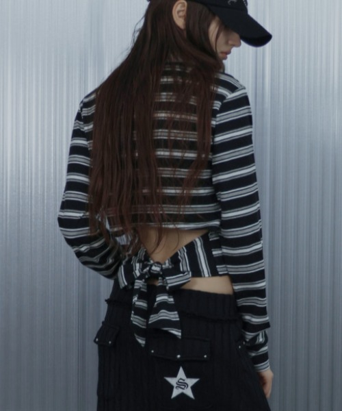 セール】【SETUP‐EXE】STRIPE WAPPEN POLO TOP / 【セットアップエグゼ