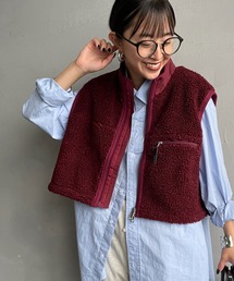 GYMPHLEX | [GYMPHLEX/ジムフレックス] COZY LIGHT ボアフリースショートベスト(ベスト)