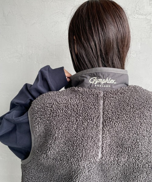 GYMPHLEX/ジムフレックス] COZY LIGHT ボアフリースショートベスト