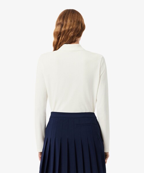 LACOSTE(ラコステ)の「ヒートレギュレーション&UVカット鹿の子ゴルフポロシャツ(ポロシャツ・レディース・ライトブルー/ホワイト/ネイビー/アクア・34/36/38)」の22枚目の写真