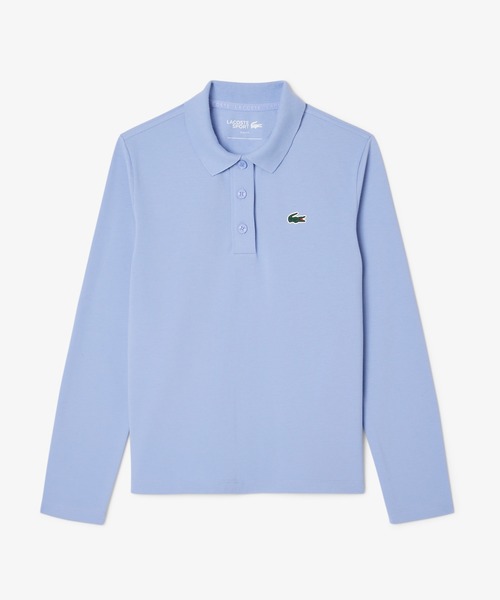 LACOSTE(ラコステ)の「ヒートレギュレーション&UVカット鹿の子ゴルフポロシャツ(ポロシャツ・レディース・ライトブルー/ホワイト/ネイビー/アクア・34/36/38)」の3枚目の写真