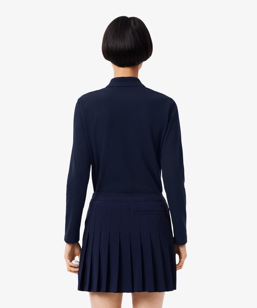 LACOSTE(ラコステ)の「ヒートレギュレーション&UVカット鹿の子ゴルフポロシャツ(ポロシャツ・レディース・ライトブルー/ホワイト/ネイビー/アクア・34/36/38)」の6枚目の写真