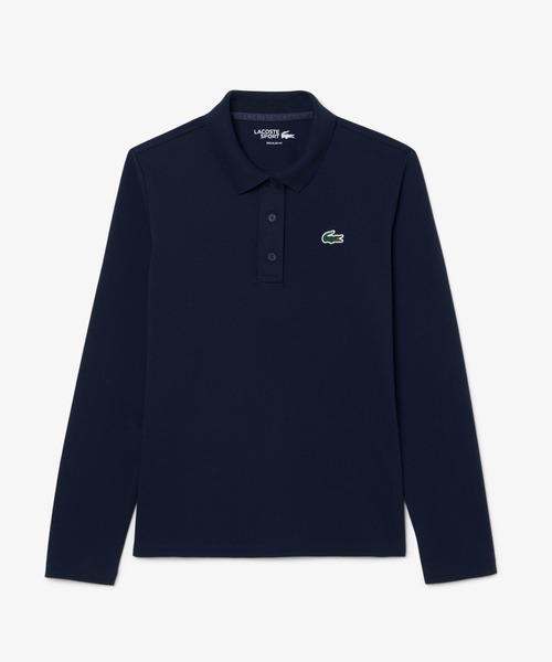 LACOSTE(ラコステ)の「ヒートレギュレーション&UVカット鹿の子ゴルフポロシャツ(ポロシャツ・レディース・ライトブルー/ホワイト/ネイビー/アクア・34/36/38)」の7枚目の写真
