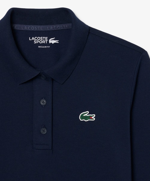 LACOSTE(ラコステ)の「ヒートレギュレーション&UVカット鹿の子ゴルフポロシャツ(ポロシャツ・レディース・ライトブルー/ホワイト/ネイビー/アクア・34/36/38)」の8枚目の写真