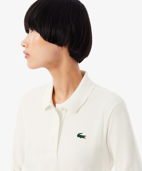 LACOSTE(ラコステ)の「ヒートレギュレーション&UVカット鹿の子ゴルフポロシャツ(ポロシャツ・レディース・ライトブルー/ホワイト/ネイビー/アクア・34/36/38)」の10枚目の写真