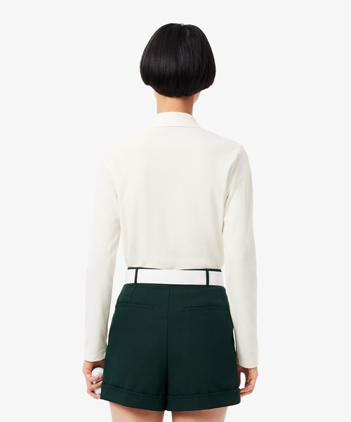 LACOSTE(ラコステ)の「ヒートレギュレーション&UVカット鹿の子ゴルフポロシャツ(ポロシャツ・レディース・ライトブルー/ホワイト/ネイビー/アクア・34/36/38)」の11枚目の写真