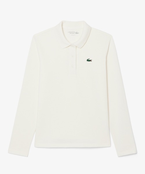 LACOSTE(ラコステ)の「ヒートレギュレーション&UVカット鹿の子ゴルフポロシャツ(ポロシャツ・レディース・ライトブルー/ホワイト/ネイビー/アクア・34/36/38)」の12枚目の写真