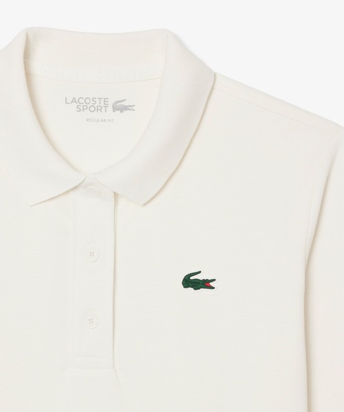 LACOSTE(ラコステ)の「ヒートレギュレーション&UVカット鹿の子ゴルフポロシャツ(ポロシャツ・レディース・ライトブルー/ホワイト/ネイビー/アクア・34/36/38)」の13枚目の写真