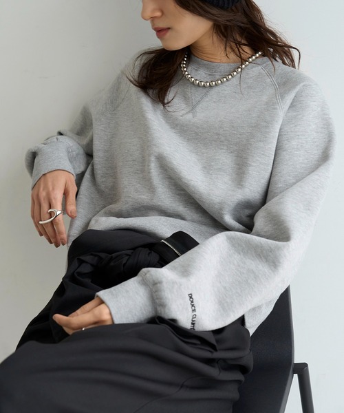meilmada(メイルマダ)の「裏起毛ロゴ刺繍ショートスウェット(スウェット・レディース・ダークブラウン/グレー・FREE)」の10枚目の写真