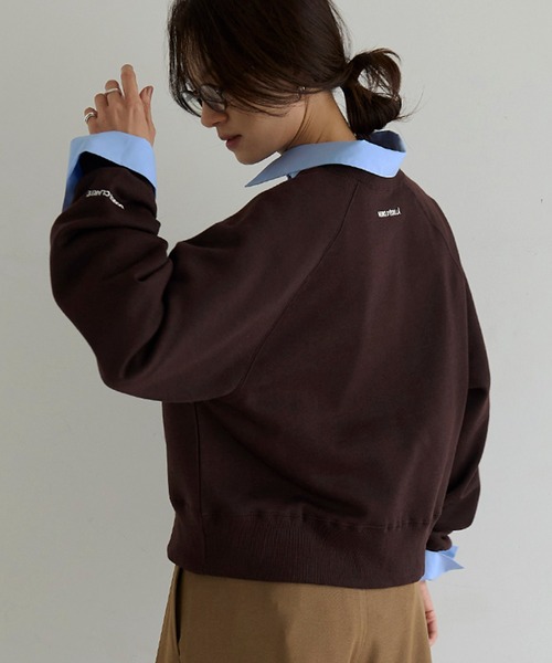 meilmada(メイルマダ)の「裏起毛ロゴ刺繍ショートスウェット(スウェット・レディース・ダークブラウン/グレー・FREE)」の16枚目の写真