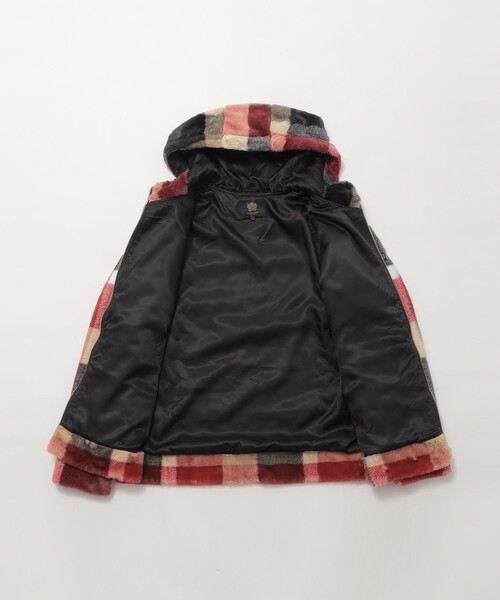 BLACK LABEL CRESTBRIDGE(ブラックレーベル・クレストブリッジ)の「【10th ANNIVERSARY】プレミアムシャギークレストブリッジチェックパーカー(パーカー・メンズ・レッド系その他2・M/L/XL/S)」の6枚目の写真