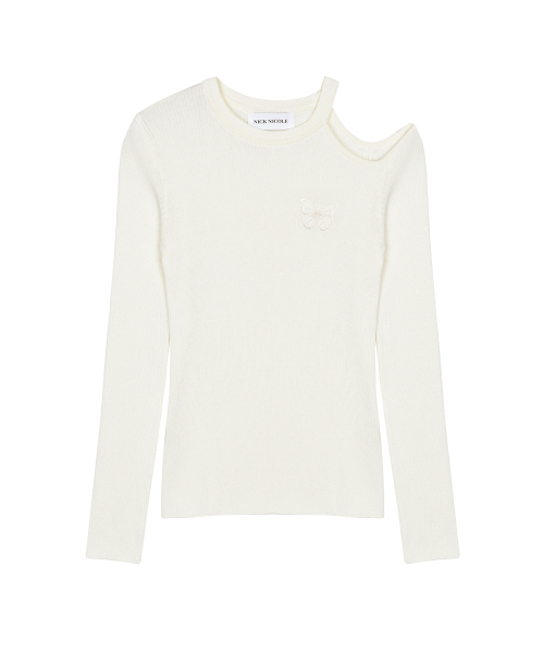 NICK&NICOLE（ニックアンドニコール）の「CUT OUT BUTTERFLY KNIT_CREAM（ニット/セーター・レディース・その他・FREE）」の5枚目の写真