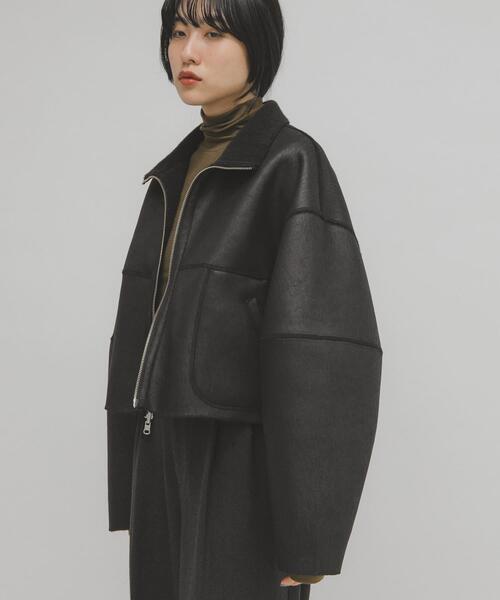 KBF（ケイビーエフ）の「リバーシブルボアジャケット（その他アウター・レディース・ベージュ/ブラック・ONE）」の16枚目の写真