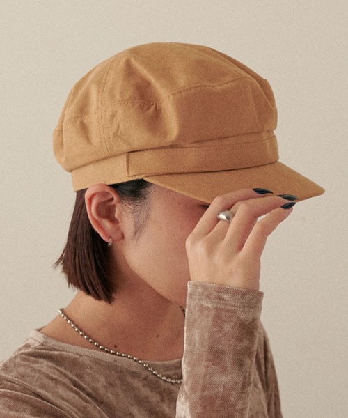CECIL McBEE(セシルマクビー)の「CECIL McBEE スウェードマリンキャップ(キャスケット・レディース・ブラック/ベージュ・M)」の9枚目の写真