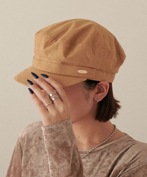 CECIL McBEE(セシルマクビー)の「CECIL McBEE スウェードマリンキャップ(キャスケット・レディース・ブラック/ベージュ・M)」の11枚目の写真