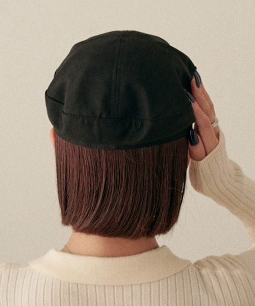 CECIL McBEE(セシルマクビー)の「CECIL McBEE スウェードマリンキャップ(キャスケット・レディース・ブラック/ベージュ・M)」の6枚目の写真