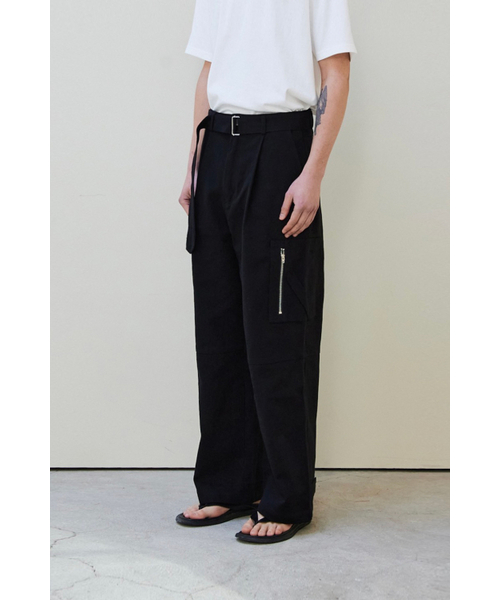 BER DE NOIR(ベールドノワール)の「ベルト付きカーペンターパンツ(ブラック)(その他パンツ・メンズ・その他・MEDIUM/SMALL)」の1枚目の写真