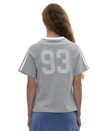 93ナンバリングショートスリーブT_メランジ
