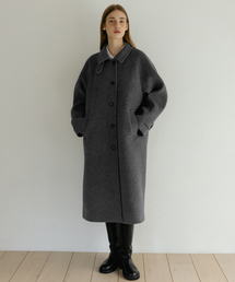 BALMACAAN WOOL COAT MELANGE GREY