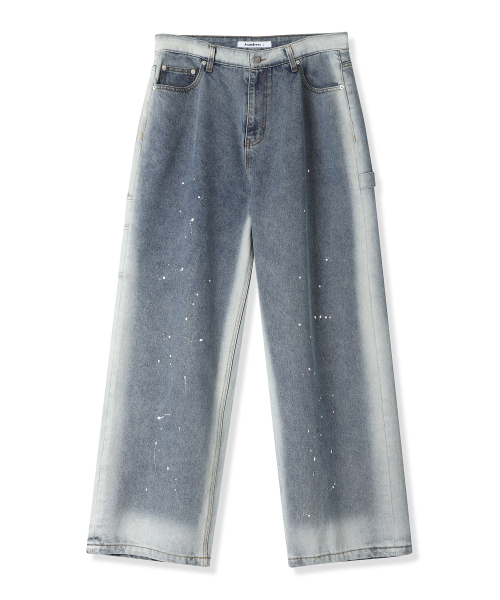 AVANDRESS(アバンドレス )の「Painting Hammer Wide Pants LIGHT BLUE(デニムパンツ・レディース・スカイブルー・X-SMALL/XX-SMALL/SMALL/MEDIUM/LARGE)」の2枚目の写真
