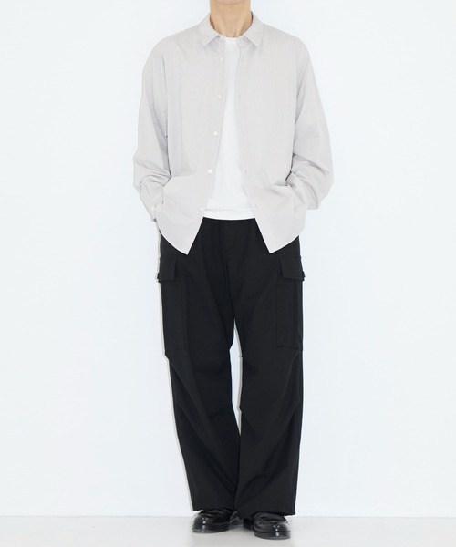 CITY TOKYO（シティトウキョウ）の「【CITY TOKYO/シティートーキョー】ﾀﾞﾌﾞﾙﾌﾗﾉｶｰｺﾞﾊﾟﾝﾂ（カーゴパンツ・メンズ・ブラック/カーキ・2/1）」の11枚目の写真