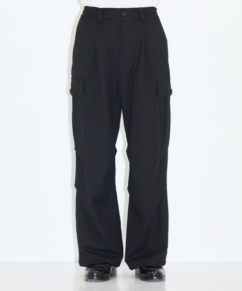 CITY TOKYO（シティトウキョウ）の「【CITY TOKYO/シティートーキョー】ﾀﾞﾌﾞﾙﾌﾗﾉｶｰｺﾞﾊﾟﾝﾂ（カーゴパンツ・メンズ・ブラック/カーキ・2/1）」の13枚目の写真