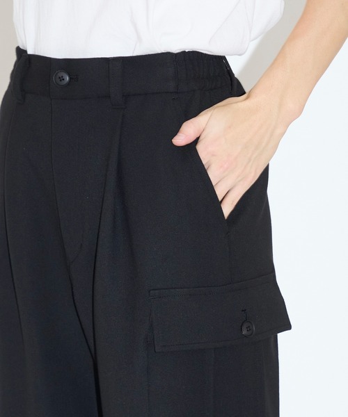 CITY TOKYO（シティトウキョウ）の「【CITY TOKYO/シティートーキョー】ﾀﾞﾌﾞﾙﾌﾗﾉｶｰｺﾞﾊﾟﾝﾂ（カーゴパンツ・メンズ・ブラック/カーキ・2/1）」の16枚目の写真