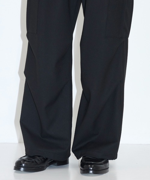 CITY TOKYO（シティトウキョウ）の「【CITY TOKYO/シティートーキョー】ﾀﾞﾌﾞﾙﾌﾗﾉｶｰｺﾞﾊﾟﾝﾂ（カーゴパンツ・メンズ・ブラック/カーキ・2/1）」の7枚目の写真