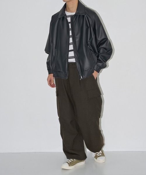 CITY TOKYO（シティトウキョウ）の「【CITY TOKYO/シティートーキョー】ﾀﾞﾌﾞﾙﾌﾗﾉｶｰｺﾞﾊﾟﾝﾂ（カーゴパンツ・メンズ・ブラック/カーキ・2/1）」の4枚目の写真