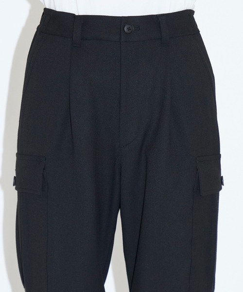 CITY TOKYO（シティトウキョウ）の「【CITY TOKYO/シティートーキョー】ﾀﾞﾌﾞﾙﾌﾗﾉｶｰｺﾞﾊﾟﾝﾂ（カーゴパンツ・メンズ・ブラック/カーキ・2/1）」の9枚目の写真